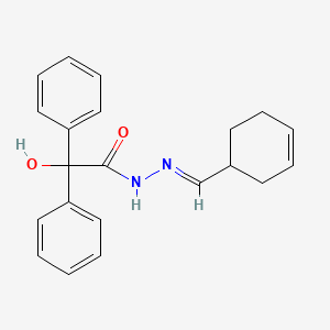 molecular formula C21H22N2O2 B3855590 N'-(3-cyclohexen-1-ylmethylene)-2-hydroxy-2,2-diphenylacetohydrazide 