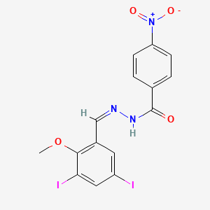 molecular formula C15H11I2N3O4 B3855597 N'-(3,5-diiodo-2-methoxybenzylidene)-4-nitrobenzohydrazide 