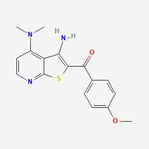 molecular formula C17H17N3O2S B3855638 [3-amino-4-(dimethylamino)thieno[2,3-b]pyridin-2-yl](4-methoxyphenyl)methanone 