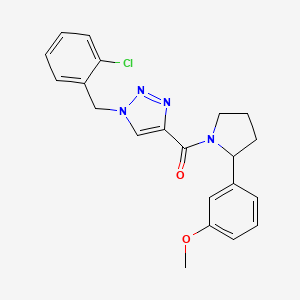 molecular formula C21H21ClN4O2 B3855679 1-(2-chlorobenzyl)-4-{[2-(3-methoxyphenyl)-1-pyrrolidinyl]carbonyl}-1H-1,2,3-triazole 