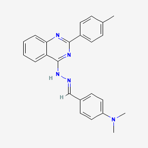 molecular formula C24H23N5 B3855686 4-(dimethylamino)benzaldehyde [2-(4-methylphenyl)-4-quinazolinyl]hydrazone 