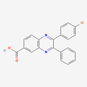 molecular formula C21H13BrN2O2 B3855709 2-(4-bromophenyl)-3-phenyl-6-quinoxalinecarboxylic acid 