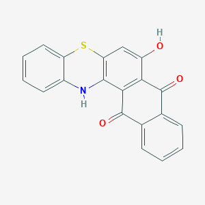 molecular formula C20H11NO3S B3855716 7-hydroxy-8H-naphtho[2,3-a]phenothiazine-8,13(14H)-dione 