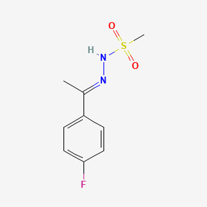 molecular formula C9H11FN2O2S B3855723 N'-[1-(4-fluorophenyl)ethylidene]methanesulfonohydrazide 
