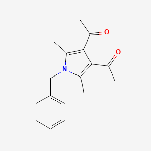 molecular formula C17H19NO2 B3855726 1,1'-(1-benzyl-2,5-dimethyl-1H-pyrrole-3,4-diyl)diethanone 