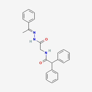 molecular formula C24H23N3O2 B3855734 N-{2-oxo-2-[2-(1-phenylethylidene)hydrazino]ethyl}-2,2-diphenylacetamide 
