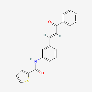 molecular formula C20H15NO2S B3855739 N-[3-(3-oxo-3-phenyl-1-propen-1-yl)phenyl]-2-thiophenecarboxamide 