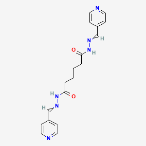 molecular formula C18H20N6O2 B3855747 N'~1~,N'~6~-bis(4-pyridinylmethylene)hexanedihydrazide 