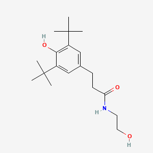 molecular formula C19H31NO3 B3855750 3-(3,5-di-tert-butyl-4-hydroxyphenyl)-N-(2-hydroxyethyl)propanamide 