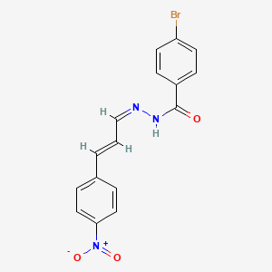 4-bromo-N'-[3-(4-nitrophenyl)-2-propen-1-ylidene]benzohydrazide