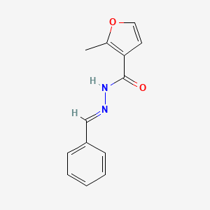 molecular formula C13H12N2O2 B3855762 N'-benzylidene-2-methyl-3-furohydrazide 