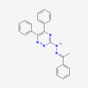 molecular formula C23H19N5 B3855770 1-phenylethanone (5,6-diphenyl-1,2,4-triazin-3-yl)hydrazone 