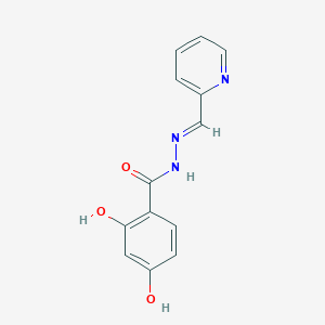 molecular formula C13H11N3O3 B3855780 2,4-dihydroxy-N'-(2-pyridinylmethylene)benzohydrazide 
