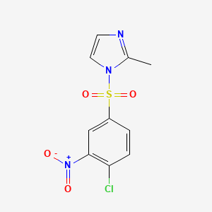 molecular formula C10H8ClN3O4S B3855784 1-[(4-chloro-3-nitrophenyl)sulfonyl]-2-methyl-1H-imidazole 