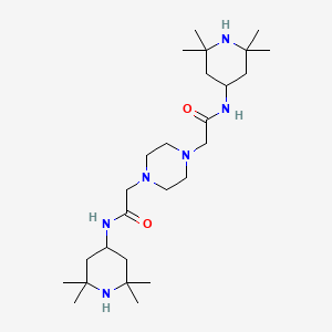 molecular formula C26H50N6O2 B3855789 2,2'-(1,4-piperazinediyl)bis[N-(2,2,6,6-tetramethyl-4-piperidinyl)acetamide] 