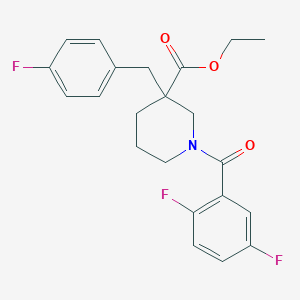 molecular formula C22H22F3NO3 B3855794 ethyl 1-(2,5-difluorobenzoyl)-3-(4-fluorobenzyl)-3-piperidinecarboxylate 
