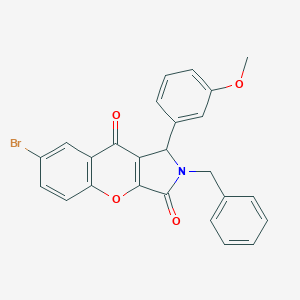 molecular formula C25H18BrNO4 B385580 2-Benzyl-7-bromo-1-(3-methoxyphenyl)-1,2-dihydrochromeno[2,3-c]pyrrole-3,9-dione CAS No. 720678-02-4