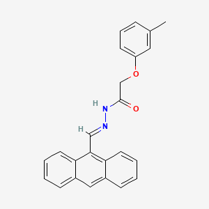 molecular formula C24H20N2O2 B3855809 N'-(9-anthrylmethylene)-2-(3-methylphenoxy)acetohydrazide 