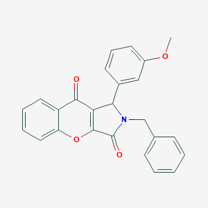 molecular formula C25H19NO4 B385582 2-Benzyl-1-(3-methoxyphenyl)-1,2-dihydrochromeno[2,3-c]pyrrole-3,9-dione CAS No. 720678-05-7