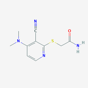 molecular formula C10H12N4OS B3855824 2-{[3-cyano-4-(dimethylamino)-2-pyridinyl]thio}acetamide 