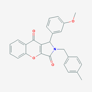 molecular formula C26H21NO4 B385584 1-(3-Methoxyphenyl)-2-(4-methylbenzyl)-1,2-dihydrochromeno[2,3-c]pyrrole-3,9-dione 
