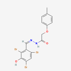 molecular formula C16H13Br3N2O3 B3855844 2-(4-methylphenoxy)-N'-(2,4,6-tribromo-3-hydroxybenzylidene)acetohydrazide 