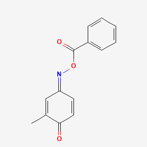 molecular formula C14H11NO3 B3855848 2-methylbenzo-1,4-quinone 4-(O-benzoyloxime) 
