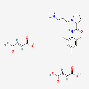 molecular formula C27H39N3O9 B3855864 1-[3-(dimethylamino)propyl]-N-mesitylprolinamide di(2-butenedioate) 