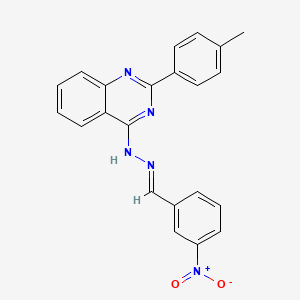 molecular formula C22H17N5O2 B3855867 3-nitrobenzaldehyde [2-(4-methylphenyl)-4-quinazolinyl]hydrazone 