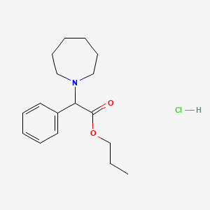 molecular formula C17H26ClNO2 B3855879 propyl 1-azepanyl(phenyl)acetate hydrochloride 