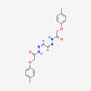 molecular formula C20H22N4O4 B3855887 N',N''-1,2-ethanediylidenebis[2-(4-methylphenoxy)acetohydrazide] 