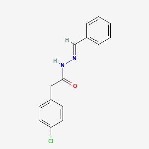 molecular formula C15H13ClN2O B3855898 N'-benzylidene-2-(4-chlorophenyl)acetohydrazide 