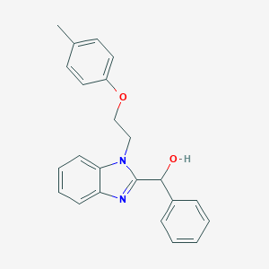 molecular formula C23H22N2O2 B385590 {1-[2-(4-methylphenoxy)ethyl]-1H-benzimidazol-2-yl}(phenyl)methanol 