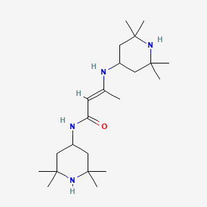 molecular formula C22H42N4O B3855943 N-(2,2,6,6-tetramethyl-4-piperidinyl)-3-[(2,2,6,6-tetramethyl-4-piperidinyl)amino]-2-butenamide 