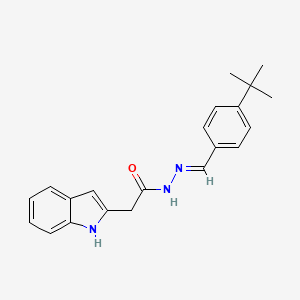 molecular formula C21H23N3O B3855948 N'-(4-tert-butylbenzylidene)-2-(1H-indol-2-yl)acetohydrazide 