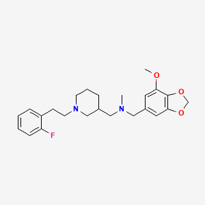 molecular formula C24H31FN2O3 B3855964 ({1-[2-(2-fluorophenyl)ethyl]-3-piperidinyl}methyl)[(7-methoxy-1,3-benzodioxol-5-yl)methyl]methylamine 
