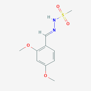 molecular formula C10H14N2O4S B3855972 N'-(2,4-dimethoxybenzylidene)methanesulfonohydrazide 
