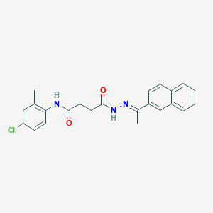 molecular formula C23H22ClN3O2 B3855995 N-(4-chloro-2-methylphenyl)-4-{2-[1-(2-naphthyl)ethylidene]hydrazino}-4-oxobutanamide 