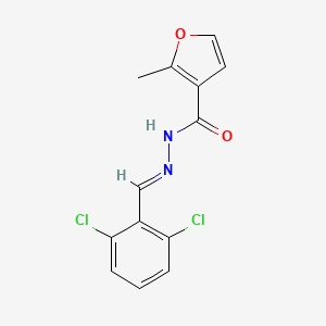 molecular formula C13H10Cl2N2O2 B3856010 N'-(2,6-dichlorobenzylidene)-2-methyl-3-furohydrazide 