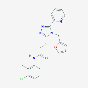 N-(3-chloro-2-methylphenyl)-2-[[4-(furan-2-ylmethyl)-5-pyridin-2-yl-1,2,4-triazol-3-yl]sulfanyl]acetamide