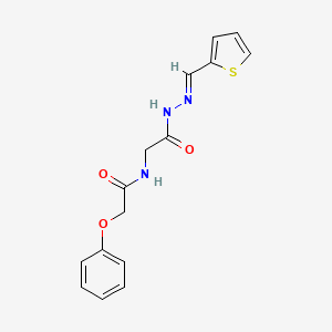 molecular formula C15H15N3O3S B3856084 N-{2-oxo-2-[2-(2-thienylmethylene)hydrazino]ethyl}-2-phenoxyacetamide 