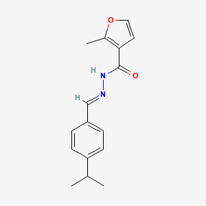 molecular formula C16H18N2O2 B3856087 N'-(4-isopropylbenzylidene)-2-methyl-3-furohydrazide 