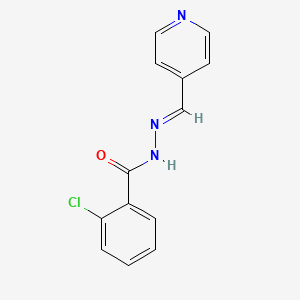 molecular formula C13H10ClN3O B3856089 2-chloro-N'-(4-pyridinylmethylene)benzohydrazide 