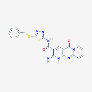 N-[5-(benzylsulfanyl)-1,3,4-thiadiazol-2-yl]-2-imino-1-methyl-5-oxo-1,5-dihydro-2H-dipyrido[1,2-a:2',3'-d]pyrimidine-3-carboxamide