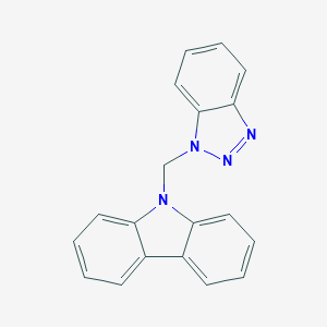 molecular formula C19H14N4 B038561 9-(1H-Benzotriazol-1-ylmethyl)-9H-carbazole CAS No. 124337-34-4