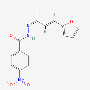 N'-[3-(2-furyl)-1-methyl-2-propen-1-ylidene]-4-nitrobenzohydrazide