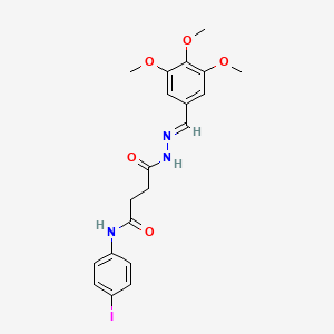 molecular formula C20H22IN3O5 B3856106 N-(4-iodophenyl)-4-oxo-4-[2-(3,4,5-trimethoxybenzylidene)hydrazino]butanamide 