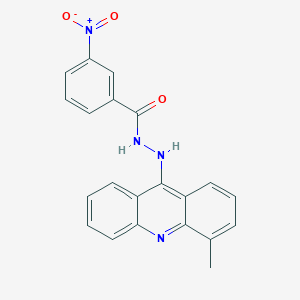 molecular formula C21H16N4O3 B3856112 N'-(4-methyl-9-acridinyl)-3-nitrobenzohydrazide 