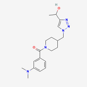 molecular formula C19H27N5O2 B3856117 1-[1-({1-[3-(dimethylamino)benzoyl]-4-piperidinyl}methyl)-1H-1,2,3-triazol-4-yl]ethanol trifluoroacetate (salt) 