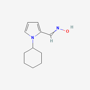 molecular formula C11H16N2O B3856132 1-cyclohexyl-1H-pyrrole-2-carbaldehyde oxime 
